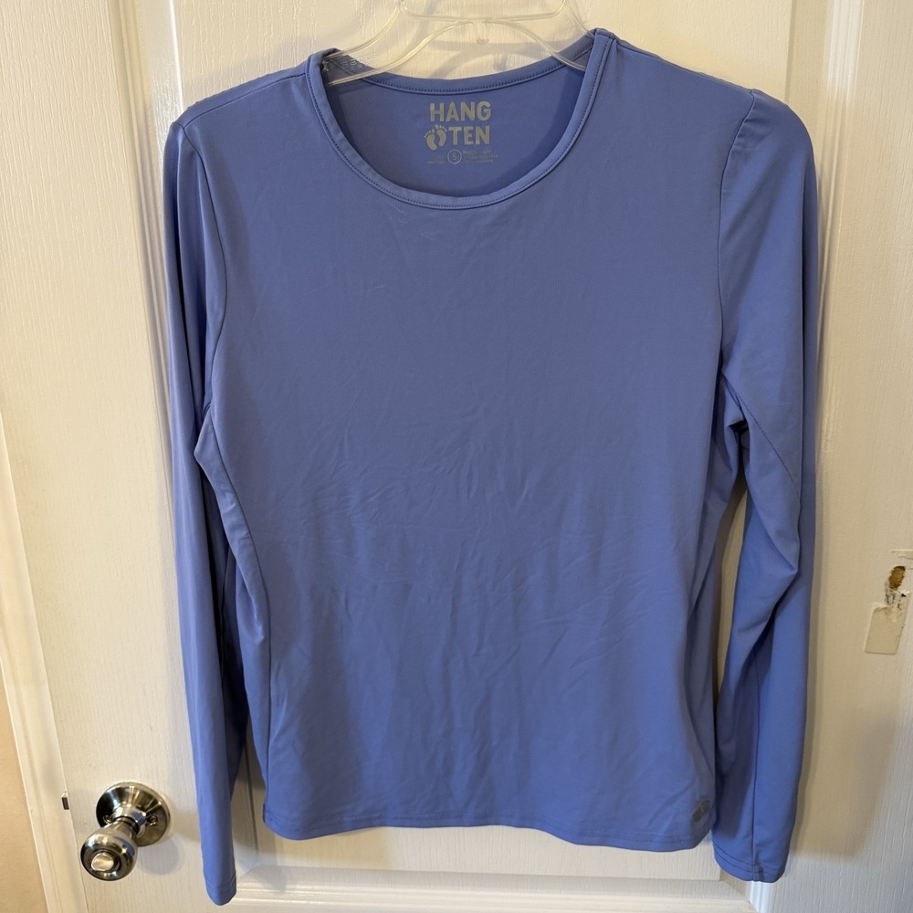 Hang Ten‎ Women's Long Sleeve Sun Shirt Light Blue Size Small